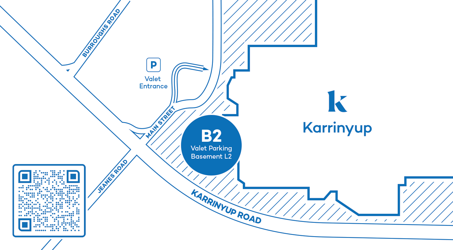 Valet Parking Map at Karrinyup