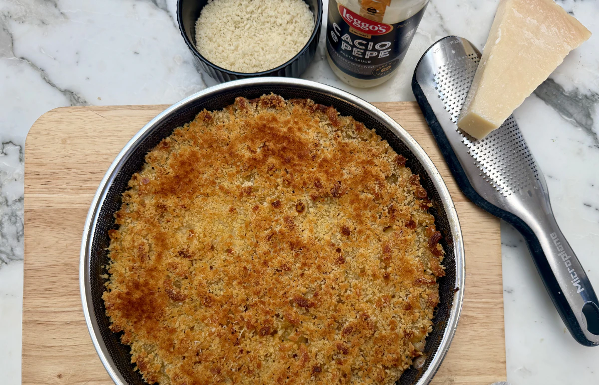 Cacio e Pepe Pasta Bake Winter Recipe