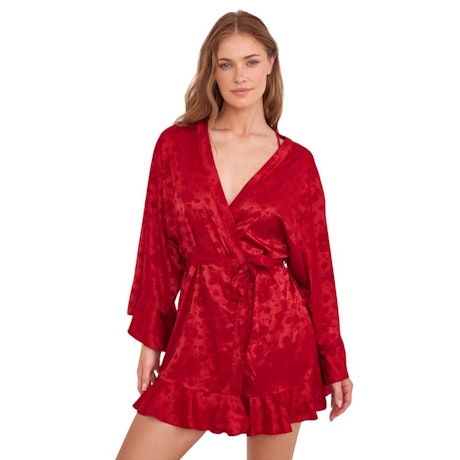 Bras N Things Rosalie Short Wrap - Dark Red 2